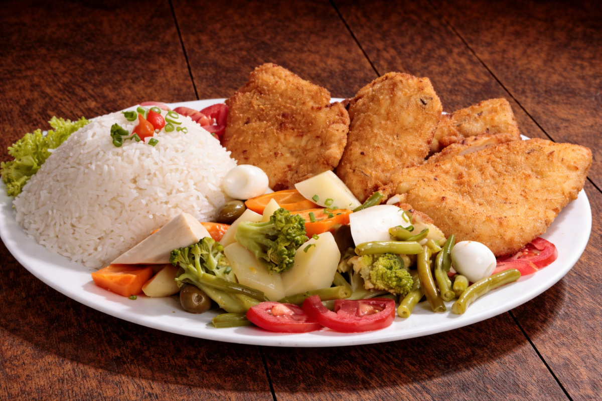 Filé de Tilápia com Legumes